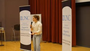 Inaugural UNC Speech Competition Contestant